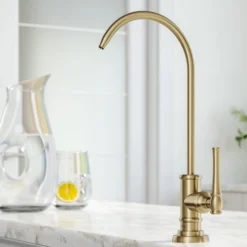 Allyn 100% Lead-Free Kitchen Water Filter Faucet in Brushed Gold