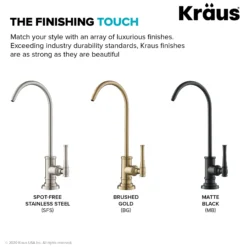 Allyn 100% Lead-Free Kitchen Water Filter Faucet in Brushed Gold