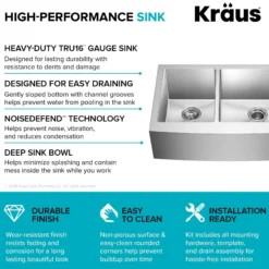 33" Apron Front Farmhouse 16 Gauge 40/60 Double Bowl Stainless Steel Kitchen Sink