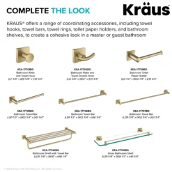 Bathroom Robe and Towel Double Hook in Brushed Gold