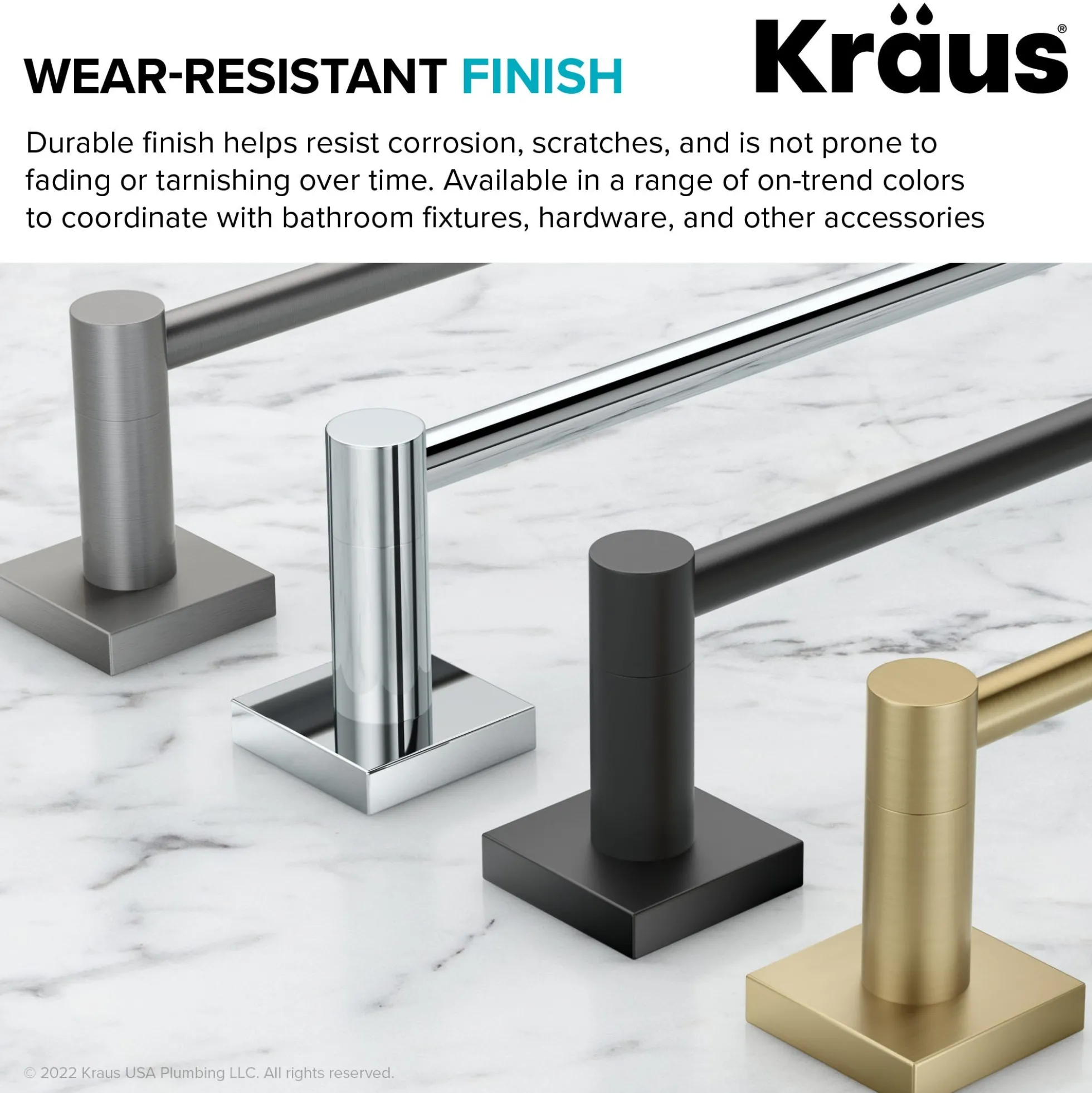 Bathroom Robe and Towel Double Hook in Brushed Gold