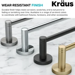 Bathroom Robe and Towel Double Hook in Brushed Gold