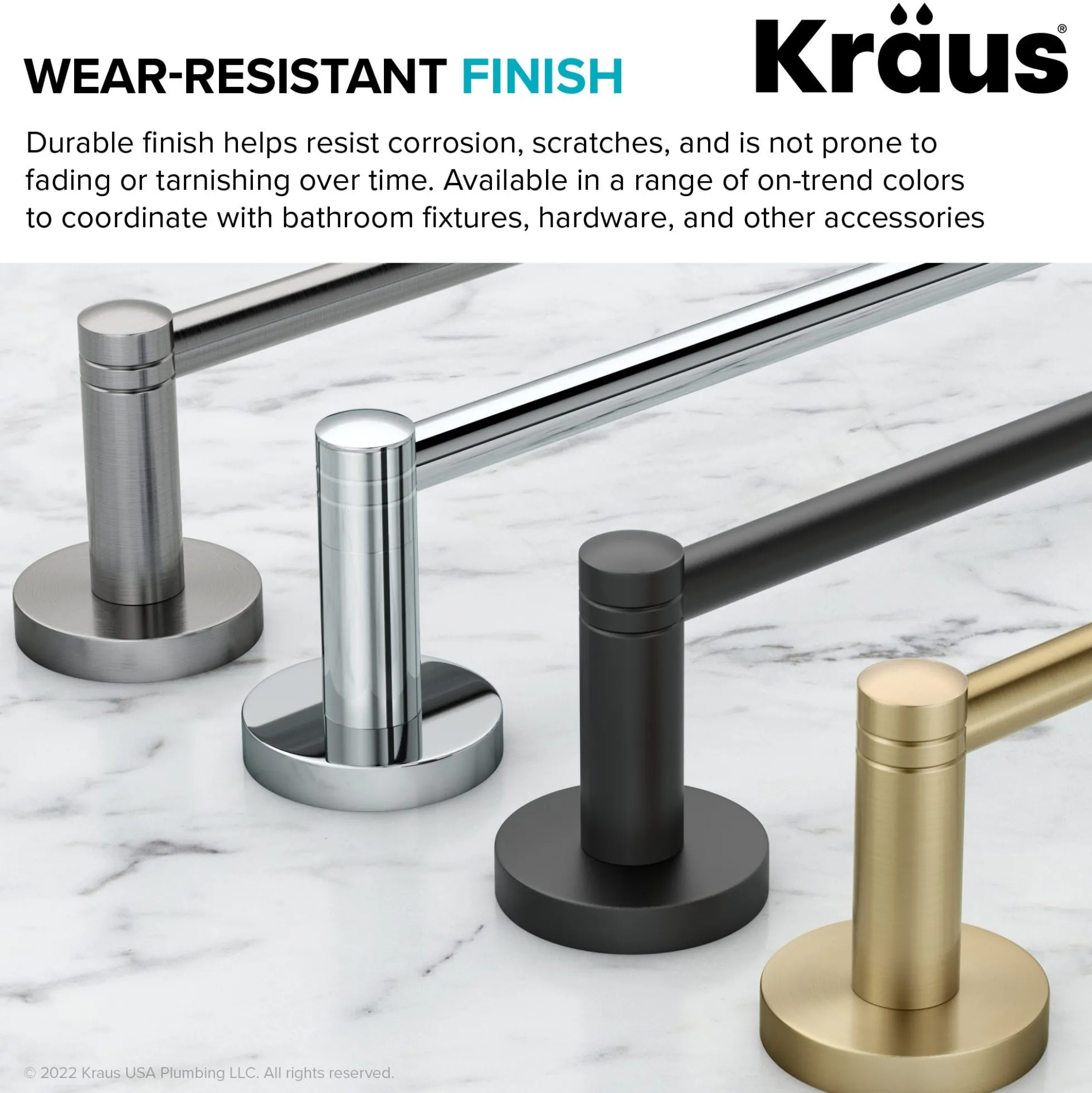 Bathroom Robe and Towel Double Hook in Brushed Gold