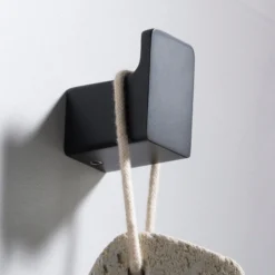 Bathroom Robe and Towel Hook in Matte Black