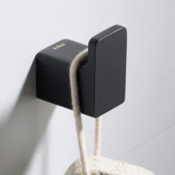 Bathroom Robe and Towel Hook in Matte Black