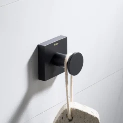 Bathroom Robe and Towel Hook in Matte Black