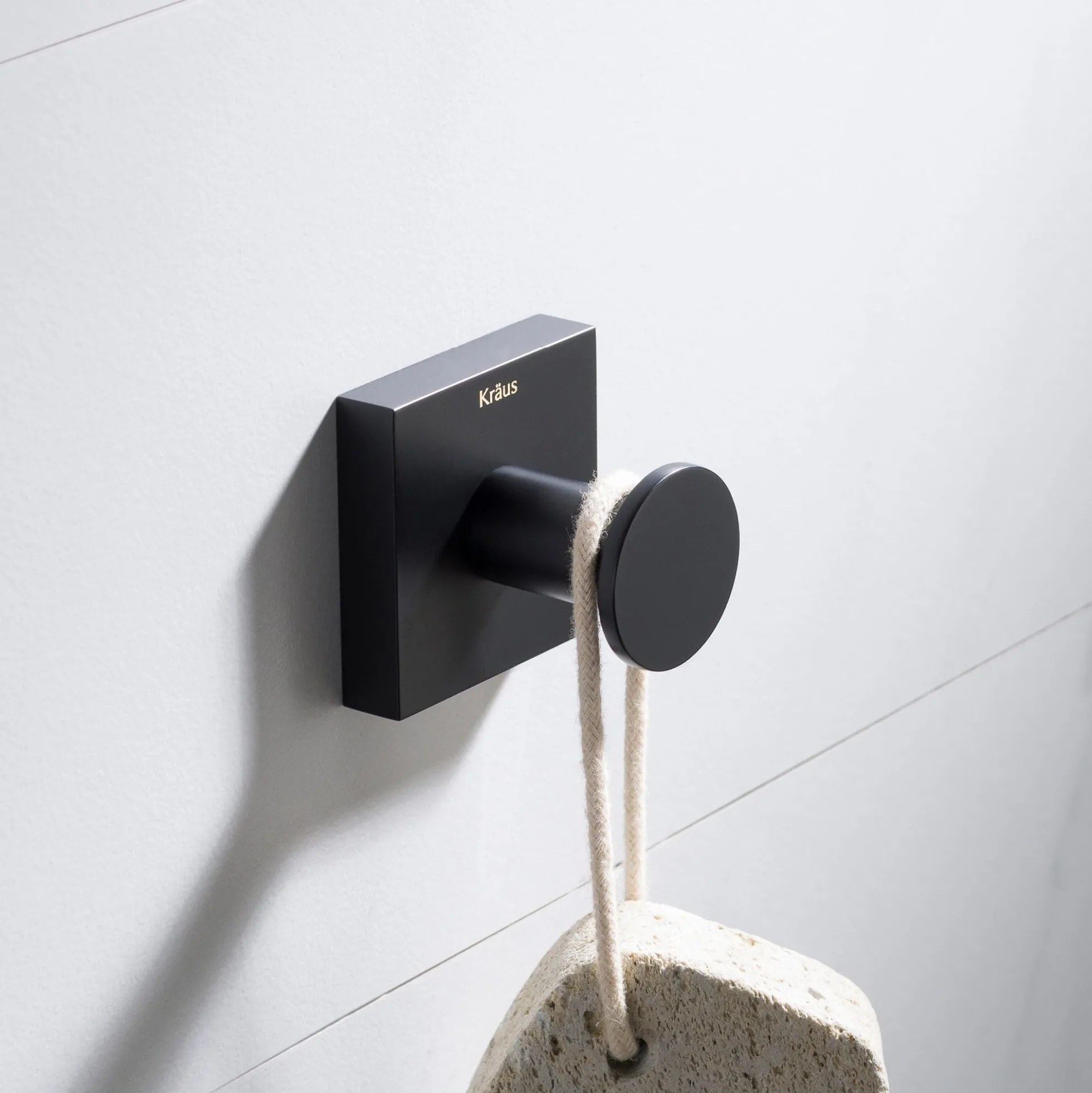 Bathroom Robe and Towel Hook in Matte Black