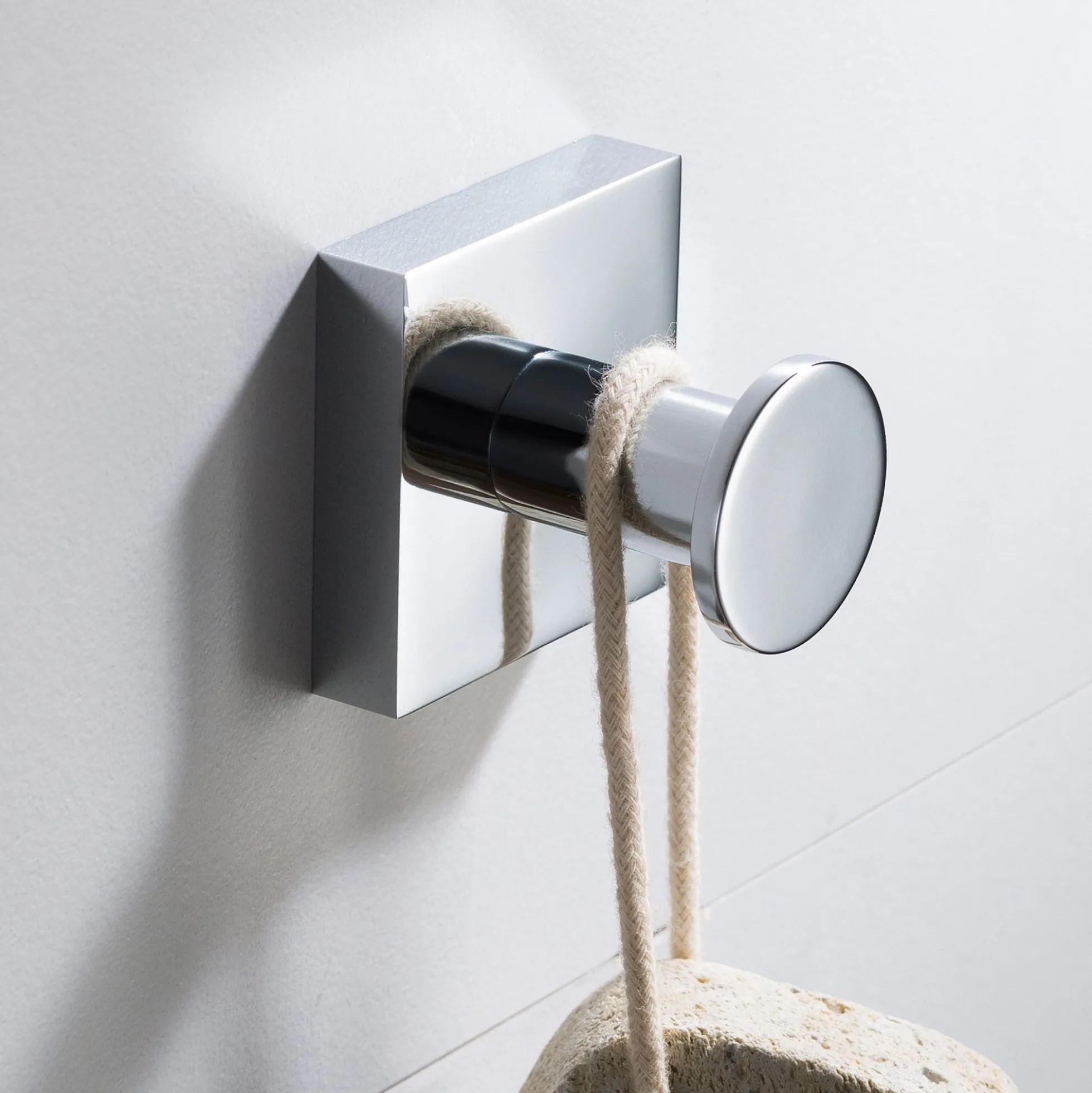 Bathroom Robe and Towel Hook in Chrome