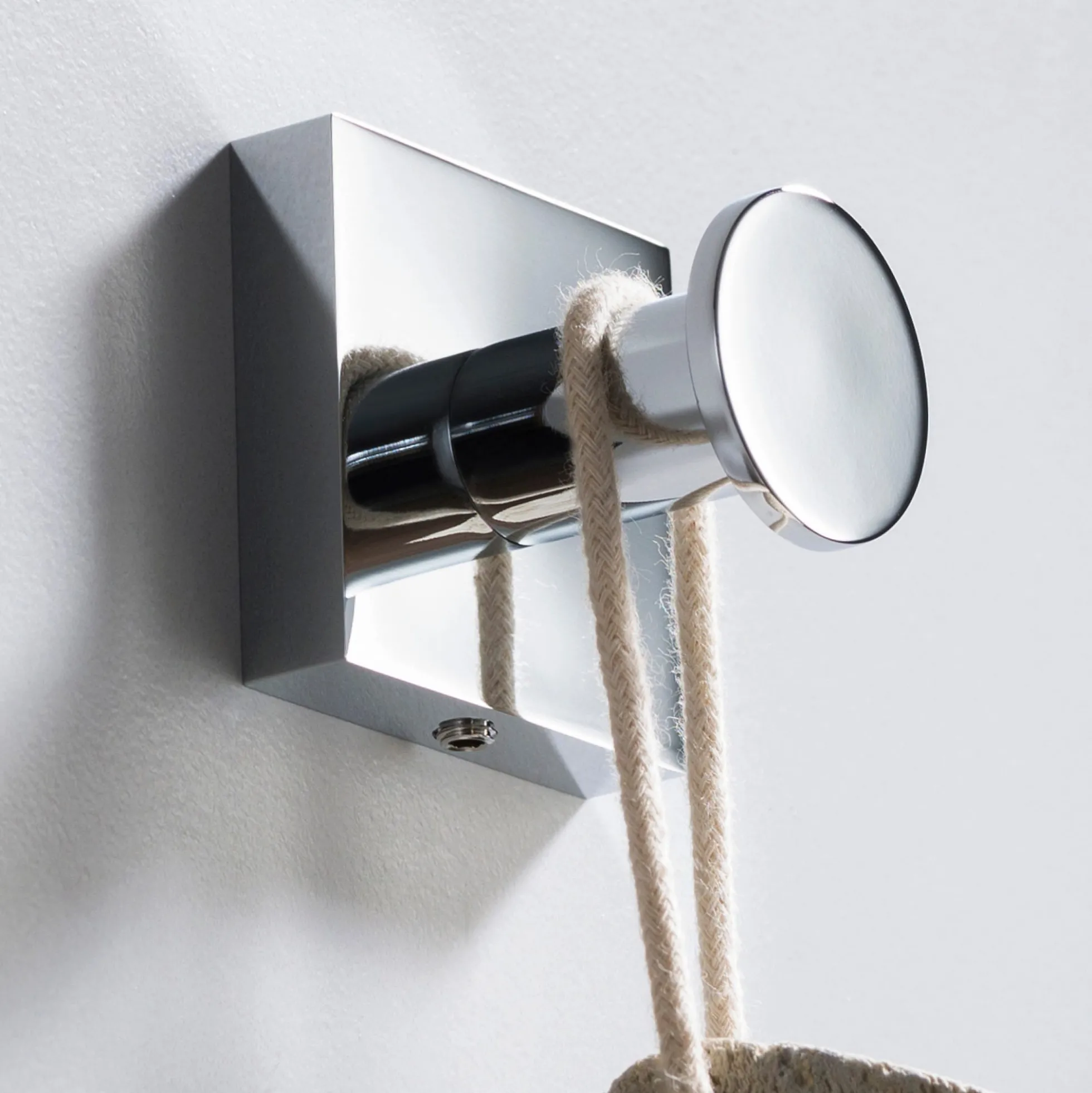 Bathroom Robe and Towel Hook in Chrome