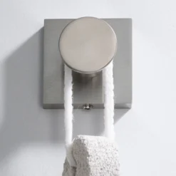 Bathroom Robe and Towel Hook in Brushed Nickel