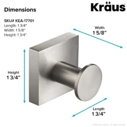 Bathroom Robe and Towel Hook in Brushed Nickel