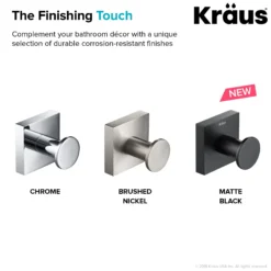 Bathroom Robe and Towel Hook in Brushed Nickel
