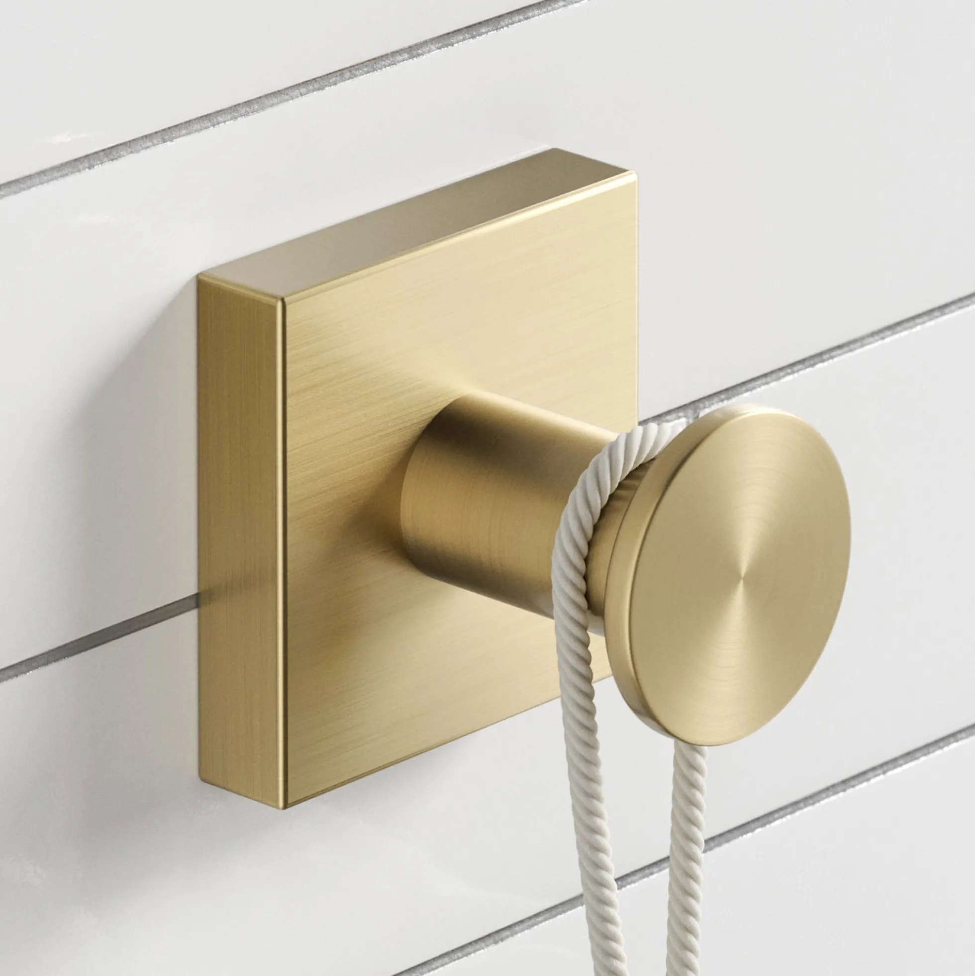 Bathroom Robe and Towel Hook in Brushed Gold