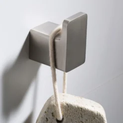 Bathroom Robe and Towel Hook in Brushed Nickel