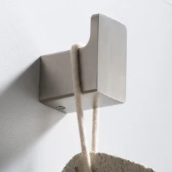 Bathroom Robe and Towel Hook in Brushed Nickel