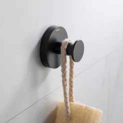 Bathroom Robe and Towel Hook in Matte Black