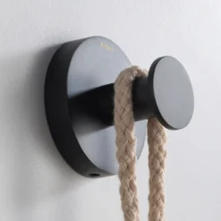 Bathroom Robe and Towel Hook in Matte Black