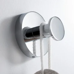 Bathroom Robe and Towel Hook in Chrome