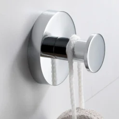 Bathroom Robe and Towel Hook in Chrome