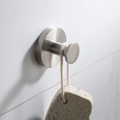 Bathroom Robe and Towel Hook in Brushed Nickel
