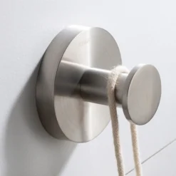 Bathroom Robe and Towel Hook in Brushed Nickel