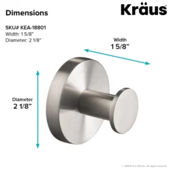 Bathroom Robe and Towel Hook in Brushed Nickel