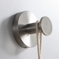 Bathroom Robe and Towel Hook in Brushed Nickel
