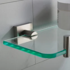 Bathroom Shelf in Brushed Nickel