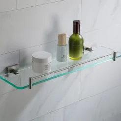 Bathroom Shelf in Brushed Nickel
