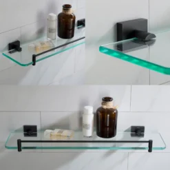 Bathroom Shelf in Matte Black