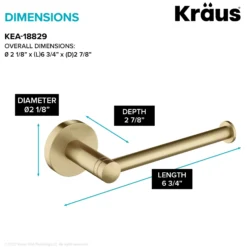 Bathroom Toilet Paper Holder in Brushed Gold