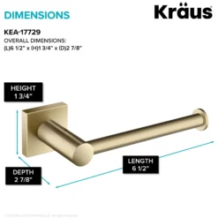 Bathroom Toilet Paper Holder in Brushed Gold