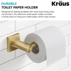 Bathroom Toilet Paper Holder in Brushed Gold