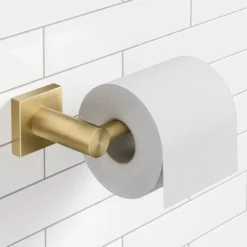 Bathroom Toilet Paper Holder in Brushed Gold