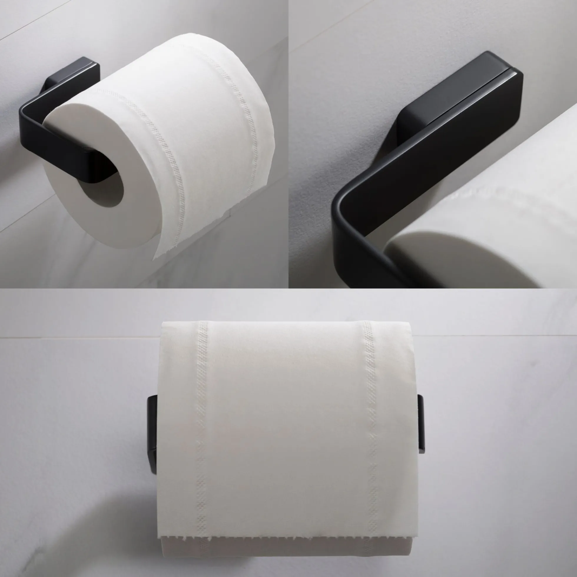 Bathroom Toilet Paper Holder in Matte Black
