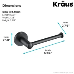 Bathroom Toilet Paper Holder in Matte Black