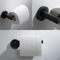 Bathroom Toilet Paper Holder in Matte Black