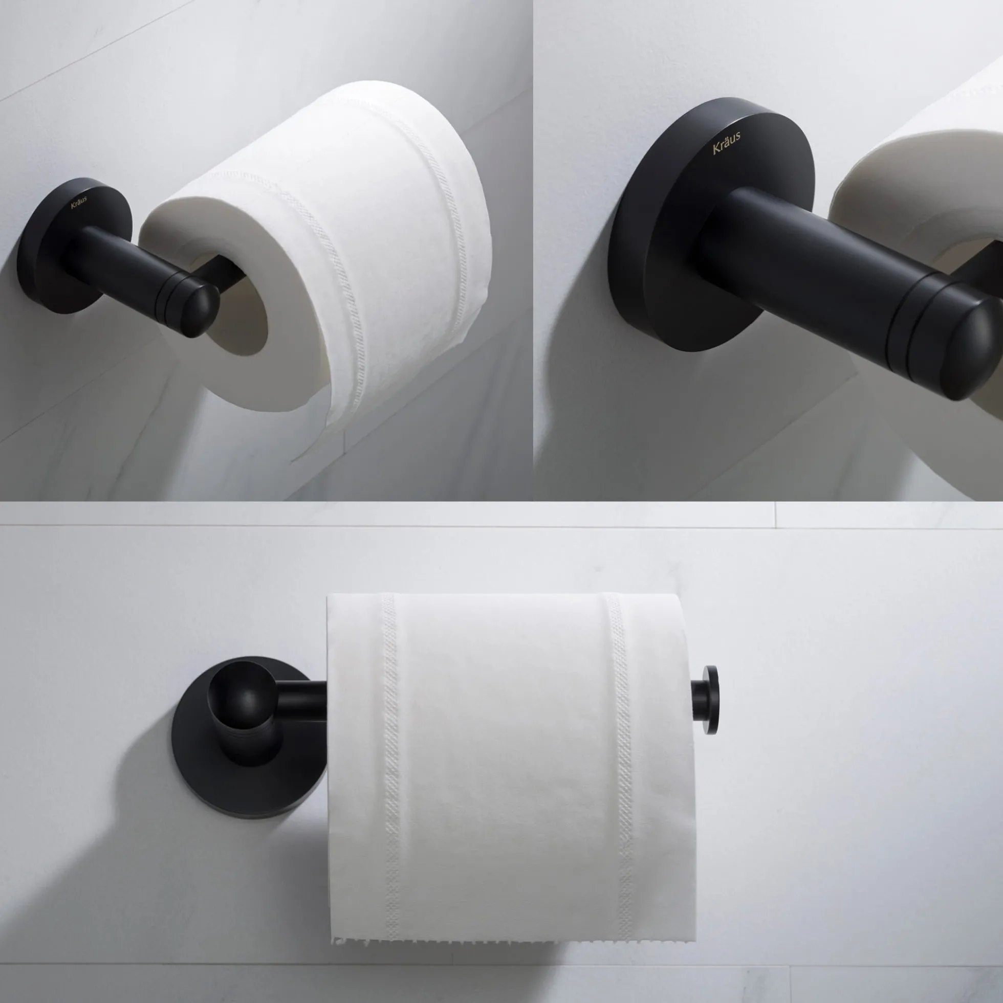 Bathroom Toilet Paper Holder in Matte Black