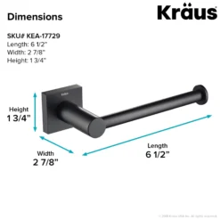 Bathroom Toilet Paper Holder in Matte Black