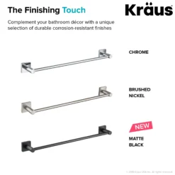 18" Bathroom Towel Bar in Brushed Nickel