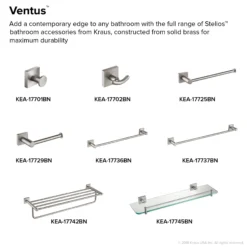 18" Bathroom Towel Bar in Brushed Nickel
