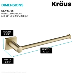 Bathroom Towel Bar in Brushed Gold
