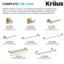 Bathroom Towel Bar in Brushed Gold