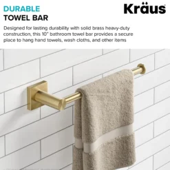 Bathroom Towel Bar in Brushed Gold