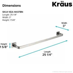 Bathroom Towel Bar in Brushed Nickel