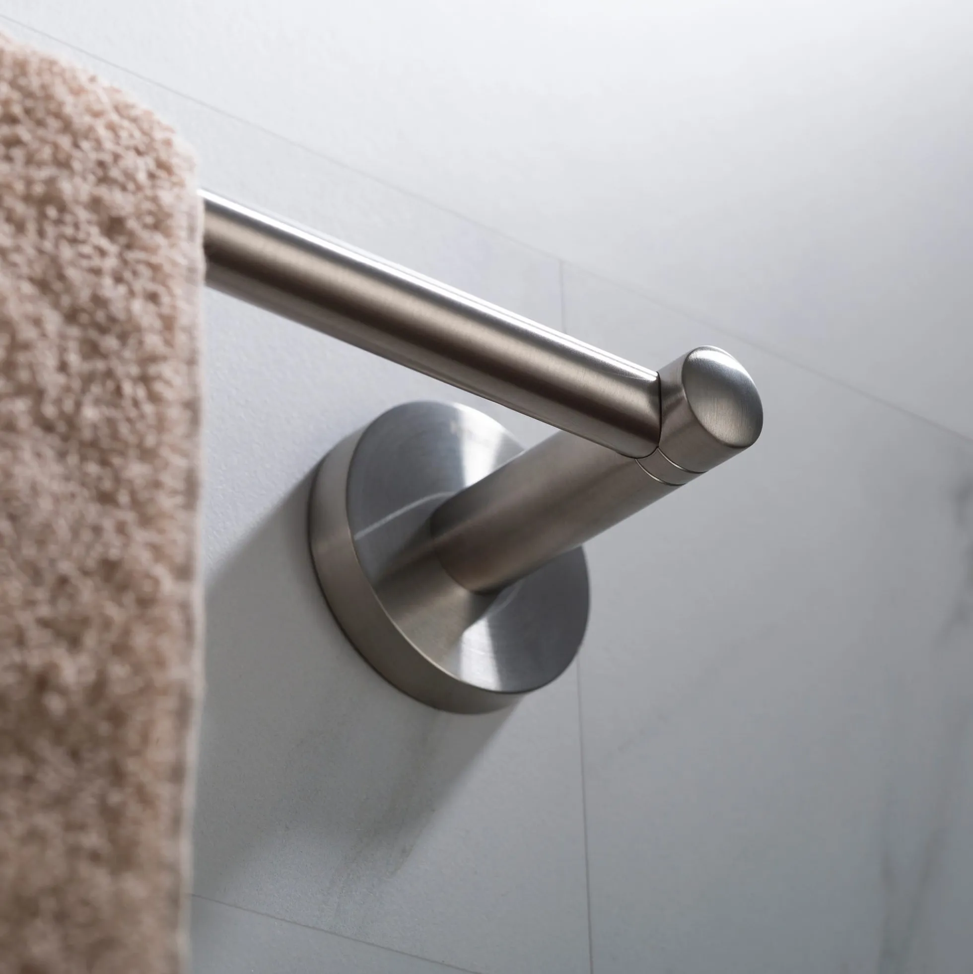 24" Bathroom Towel Bar in Brushed Nickel