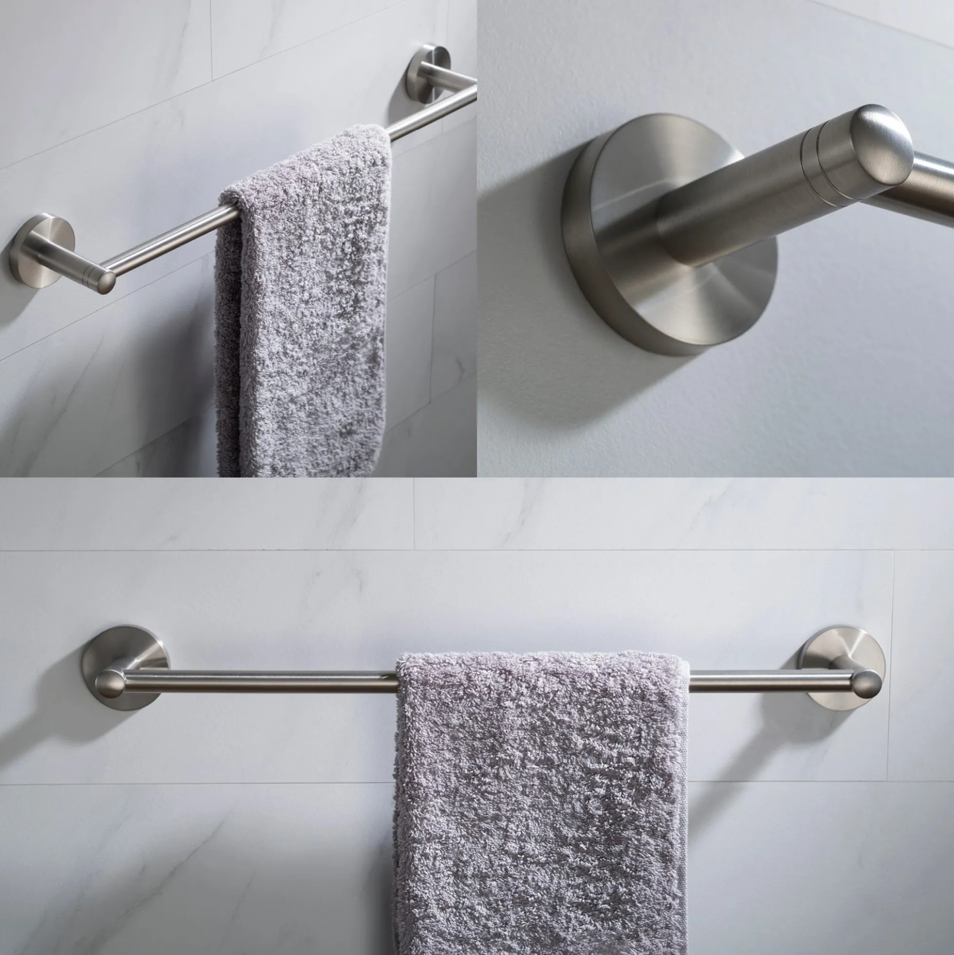 18" Bathroom Towel Bar in Brushed Nickel