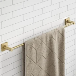 24" Bathroom Towel Bar in Brushed Gold