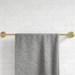 24" Bathroom Towel Bar in Brushed Gold