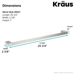 24" Bathroom Towel Bar in Brushed Nickel